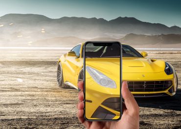 Ferrari with matt Headlights in Köln